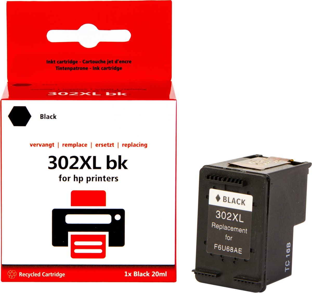 HP 302XL inktcartridge |Zwart| - Pixeljet